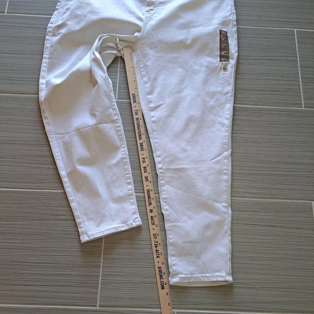 New Falls Creek Plus Size 24 White Pants Skinny Mid Rise Slimming Stretch... - Picture 7 of 10